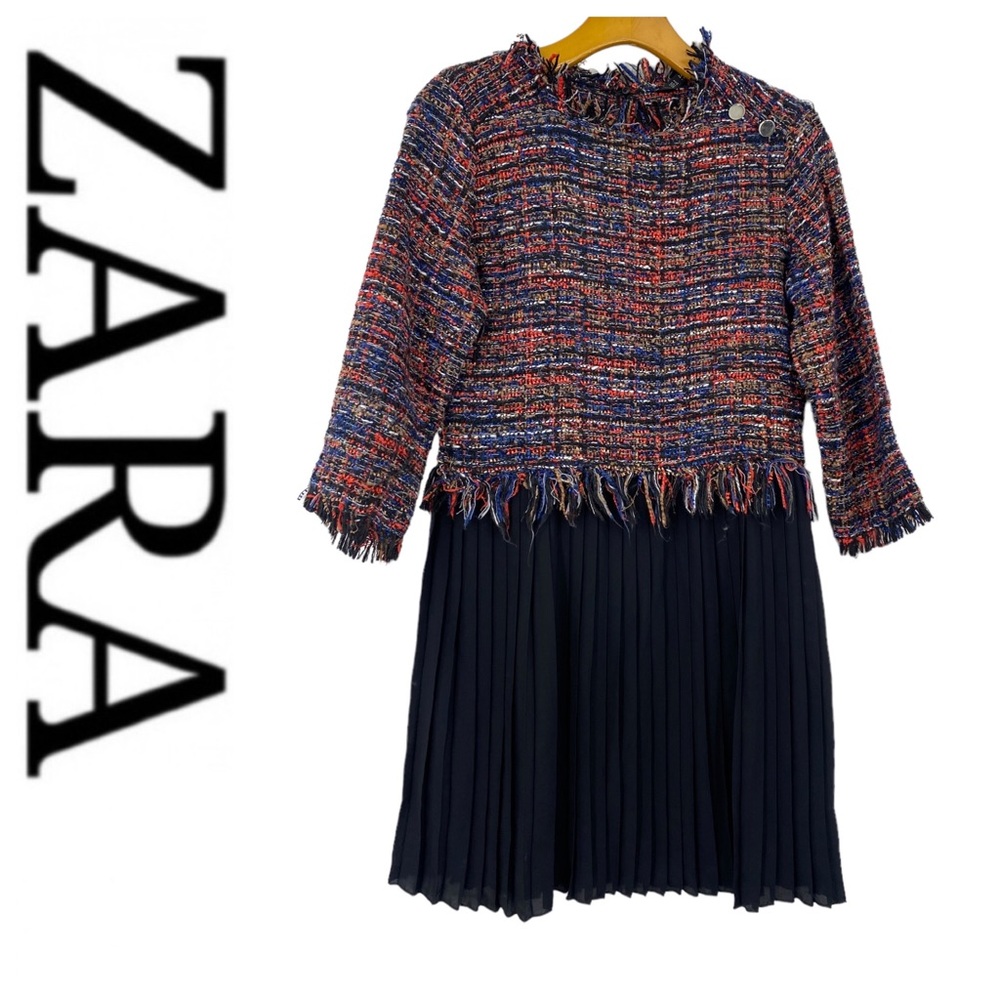 Sale Zara Basics Collection Multi Color Pleated B… - image 1